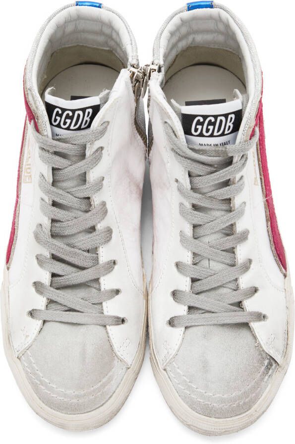 Golden Goose Pink & Silver Slide Sneakers