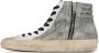 Golden Goose Silver & White Slide Classic High-Top Sneakers - Thumbnail 3