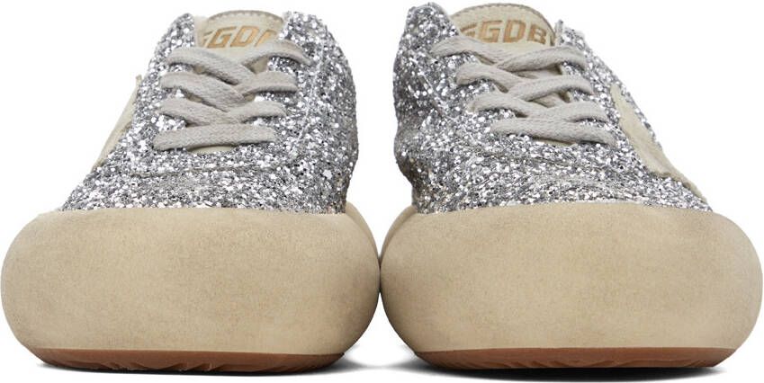 Golden Goose Silver Space-Star Sabot Sneakers