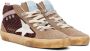 Golden Goose SSENSE Exclusive Burgundy & Taupe Mid Star Sneakers - Thumbnail 4