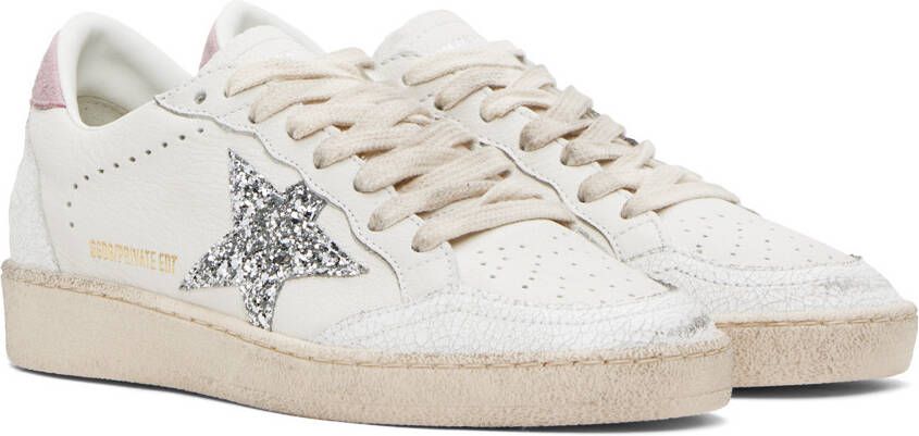 Golden Goose SSENSE Exclusive White & Beige Limited Edition Ballstar Sneakers