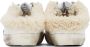 Golden Goose SSENSE Exclusive White & Black Shearling Super-Star Sneakers - Thumbnail 4