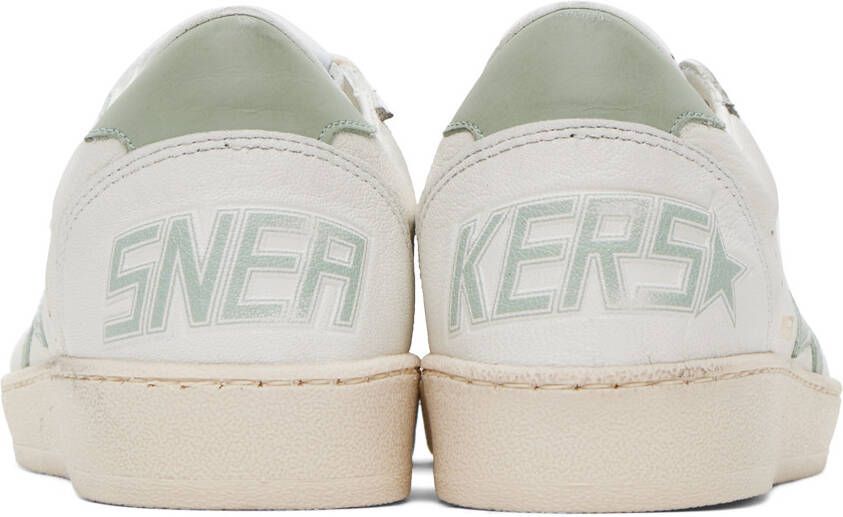 Golden Goose SSENSE Exclusive White & Green Ball Star Sneakers