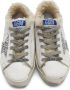 Golden Goose SSENSE Exclusive White & Silver Super-Star Shearling Sneakers - Thumbnail 5