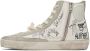 Golden Goose White & Gray Francy Classic High-Top Sneakers - Thumbnail 3