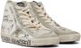 Golden Goose White & Gray Francy Classic High-Top Sneakers - Thumbnail 4