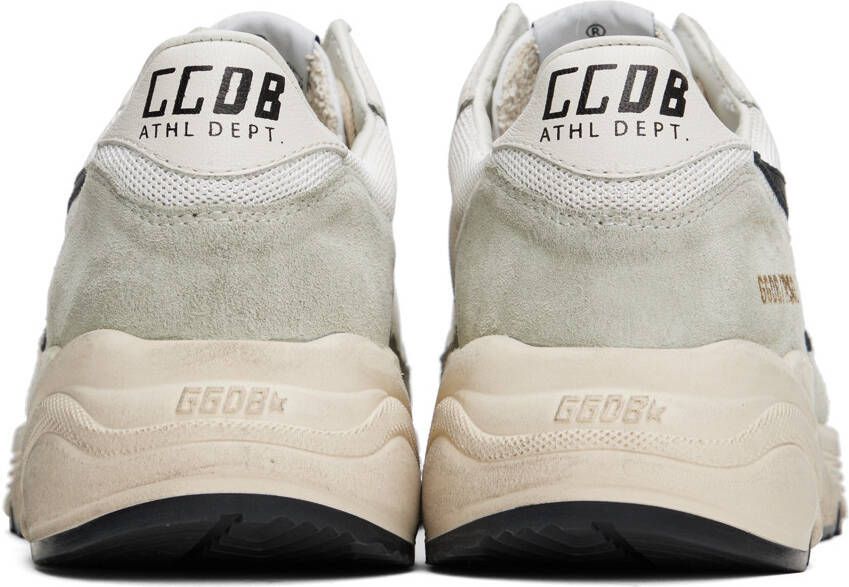 Golden Goose White & Gray Running Sole Sneakers