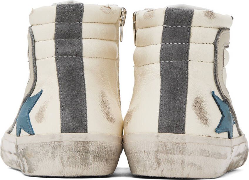 Golden Goose White & Gray Slide Classic Sneakers