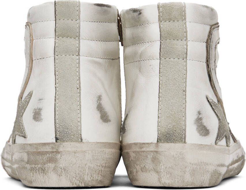 Golden Goose White & Gray Slide Sneakers