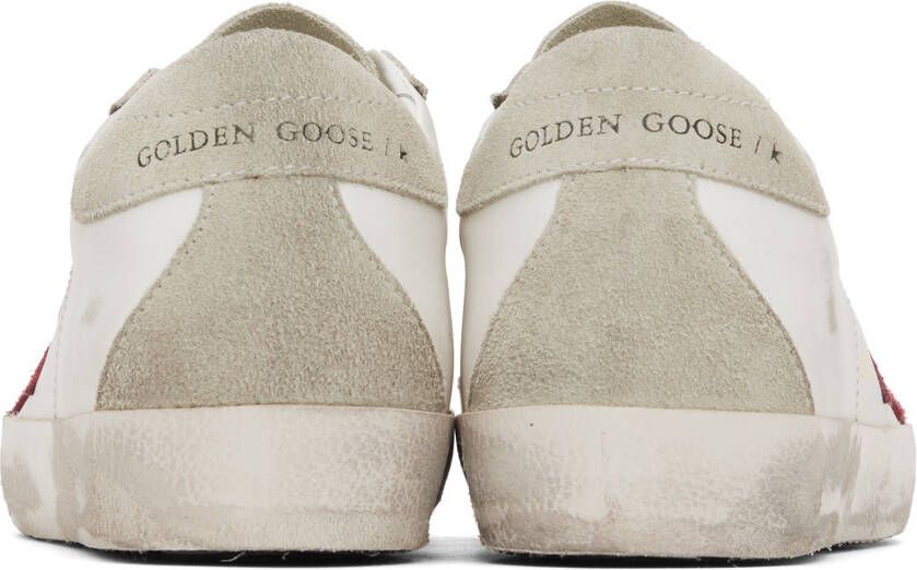 Golden Goose White & Gray Super-Star Sneakers