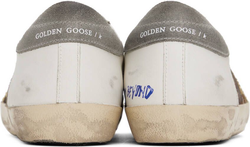 Golden Goose White & Green Super-Star Sneakers