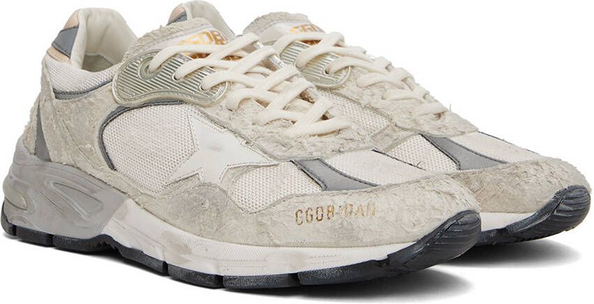 Golden Goose White Dad-Star Low-Top Sneakers