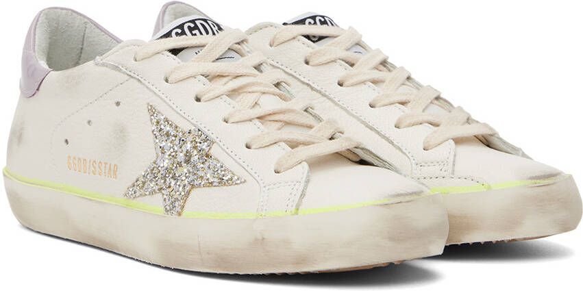 Golden Goose White Super-Star Classic Low-Top Sneakers