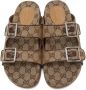 Gucci Beige Canvas GG Sandals - Thumbnail 5