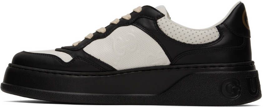 Gucci Black & White Embossed Sneakers