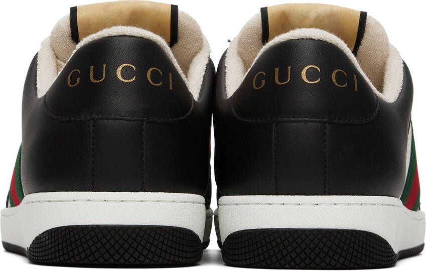 Gucci Black & White Screener Sneakers