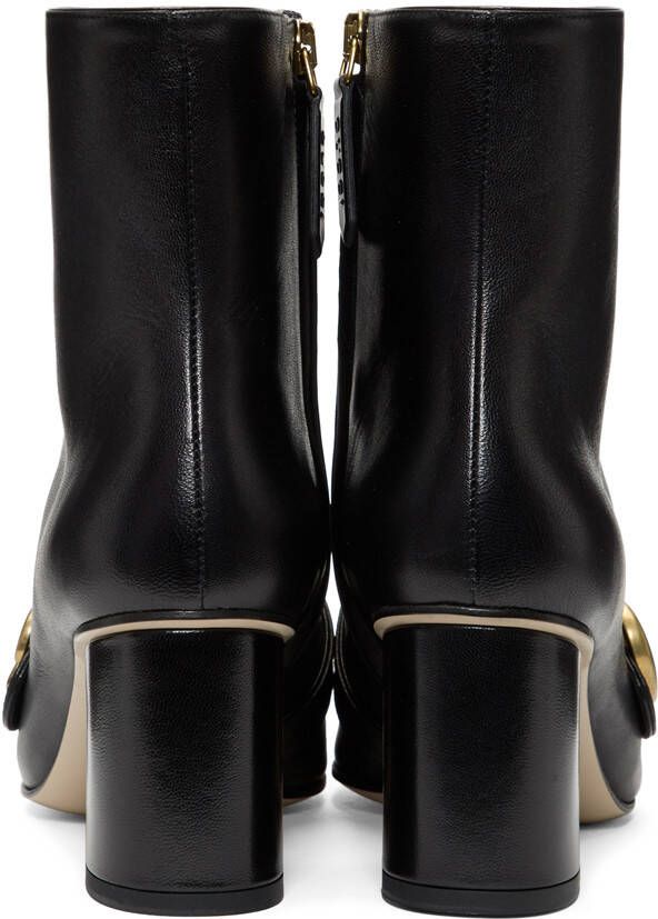 Gucci Black Double G Ankle Boots