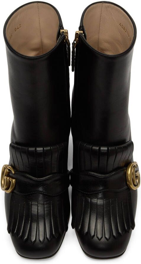 Gucci Black Double G Ankle Boots