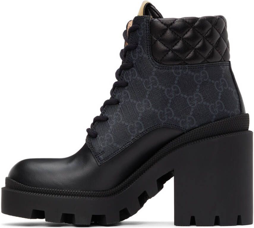 Gucci Black GG Ankle Boots