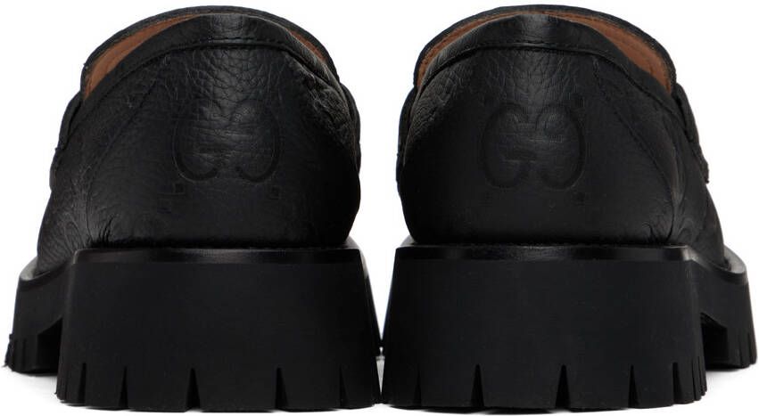 Gucci Black GG Horsebit Loafers