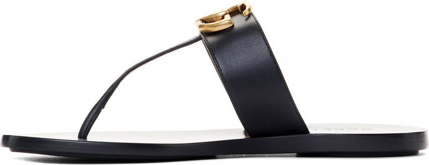 Gucci Black GG Marmont Sandals