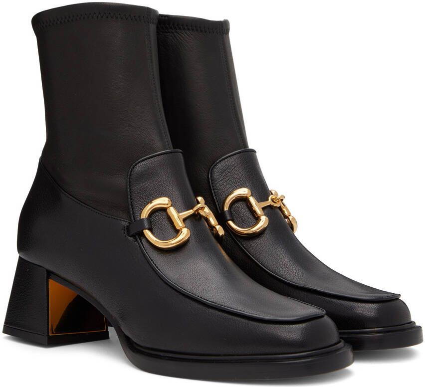 Gucci Black Horsebit Boots
