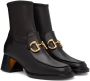 Gucci Black Horsebit Boots - Thumbnail 4
