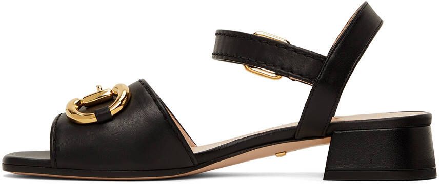 Gucci Black Horsebit Flat Sandals