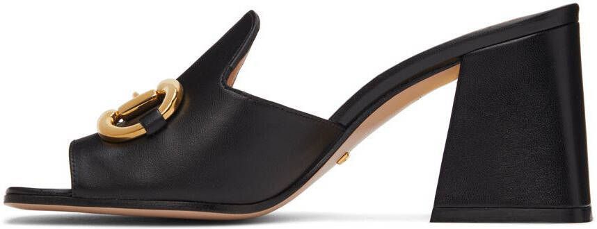 Gucci Black Horsebit Heeled Sandals