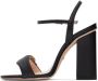 Gucci Black Leather Heeled Sandals - Thumbnail 3