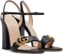 Gucci Black Leather Heeled Sandals - Thumbnail 4