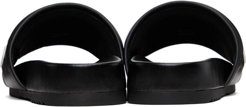 Gucci Black Leather Slides