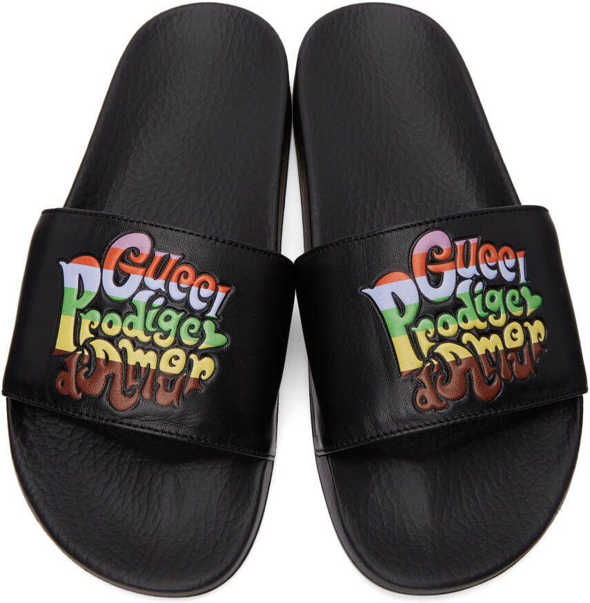 Gucci Black 'Prodige d'Amour' Sandals