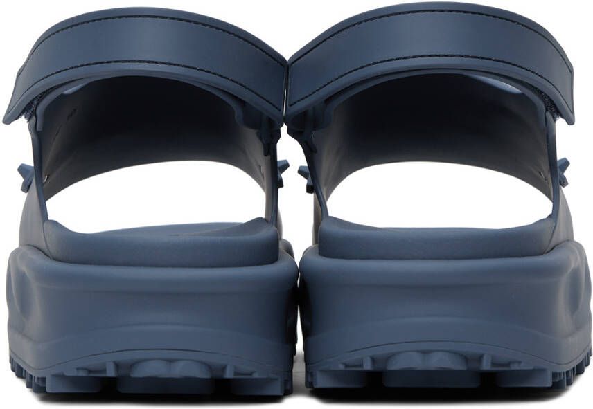 Gucci Blue Horsebit Flatform Sandals