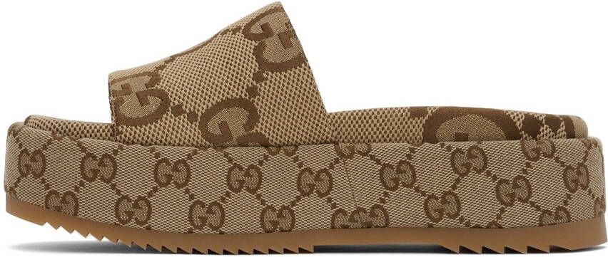 Gucci Brown GG Angelina Sandals