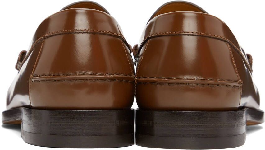 Gucci Brown GG Tassel Loafers