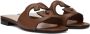 Gucci Brown Interlocking G Flat Sandals - Thumbnail 4