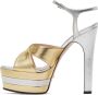 Gucci Gold & Silver Platform Heeled Sandals - Thumbnail 3