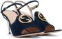 Gucci Navy Blondie Heeled Sandals - Thumbnail 4