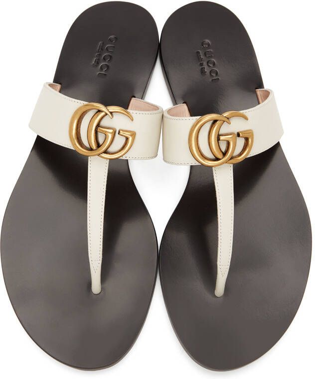 Gucci Off-White GG Marmont Sandals