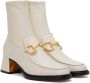 Gucci Off-White Horsebit Boots - Thumbnail 4
