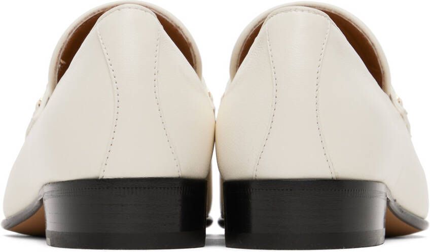 Gucci Off-White Horsebit Interlocking G Loafers
