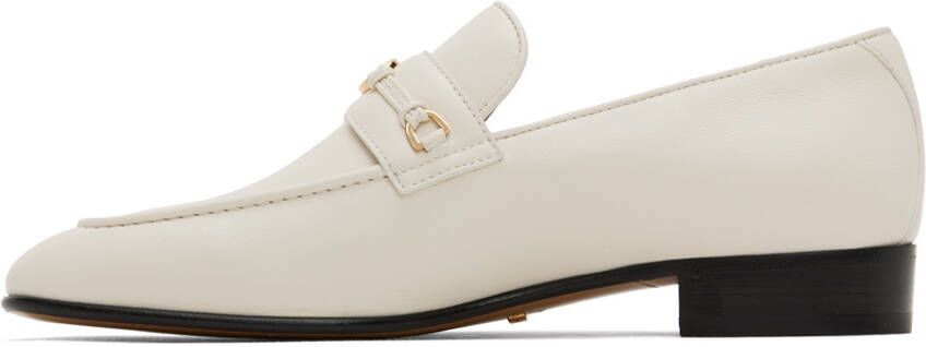 Gucci Off-White Horsebit Interlocking G Loafers