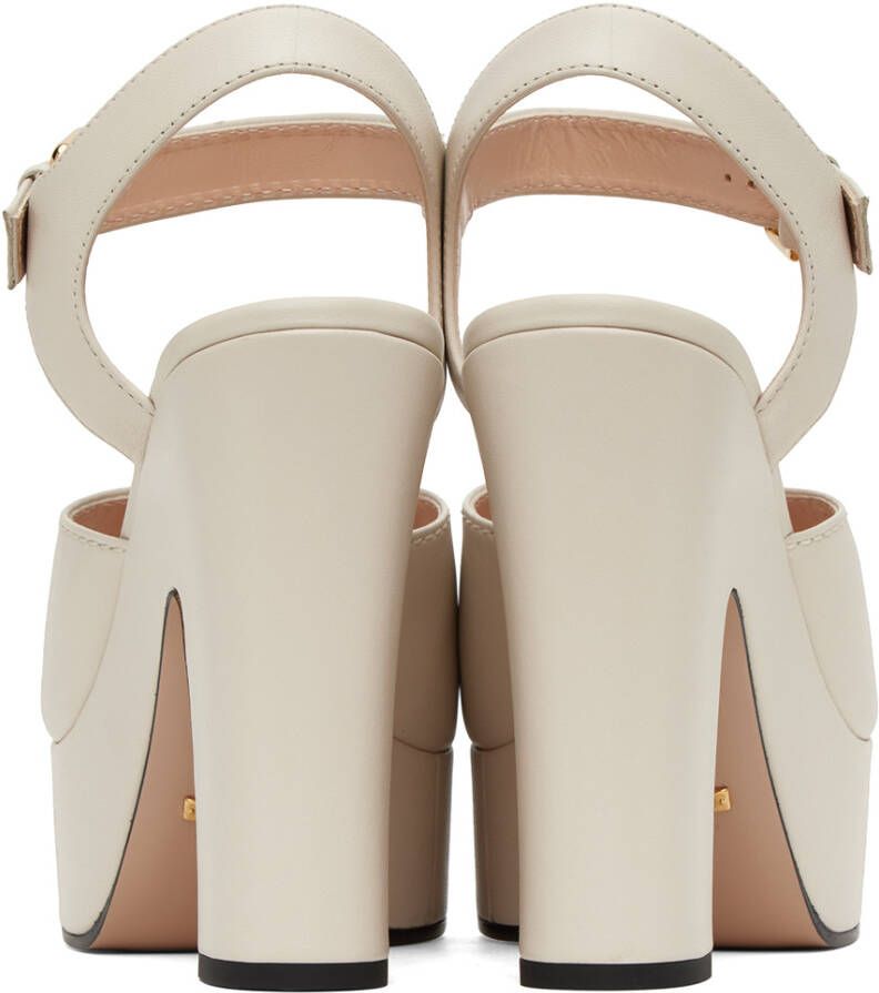 Gucci Off-White Horsebit Sandals - Picture 2