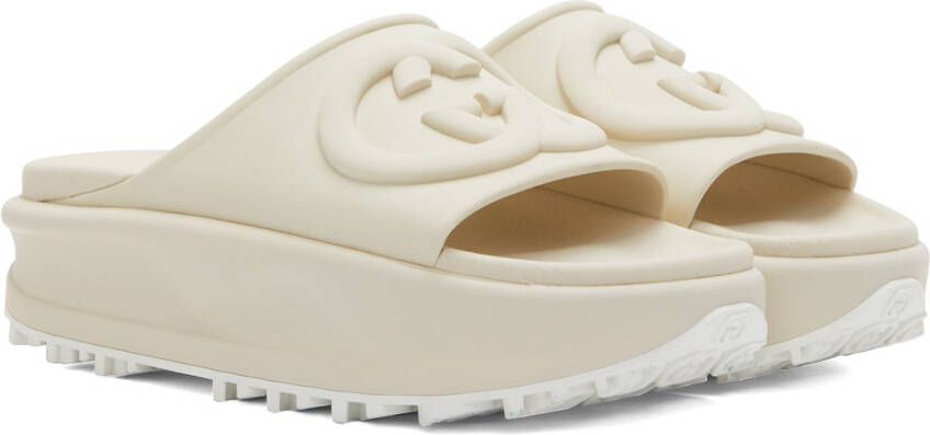 Gucci Off-White Rubber Sandals