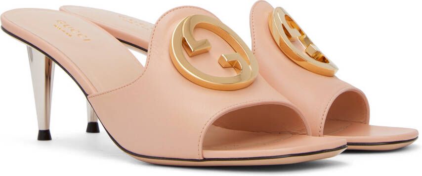 Gucci Pink Blondie Heeled Sandals