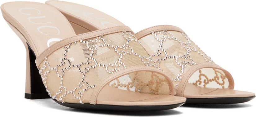 Gucci Pink GG Heeled Sandals