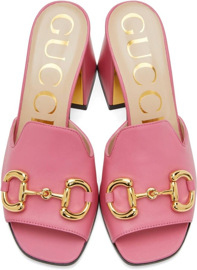Gucci Pink Horsebit Heels