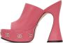 Gucci Pink Leather Heeled Sandals - Thumbnail 3