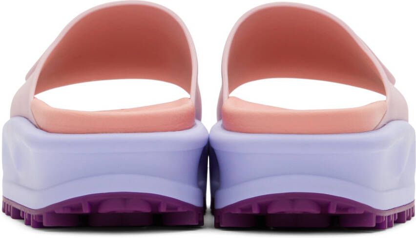 Gucci Purple & Pink Rubber Sandals